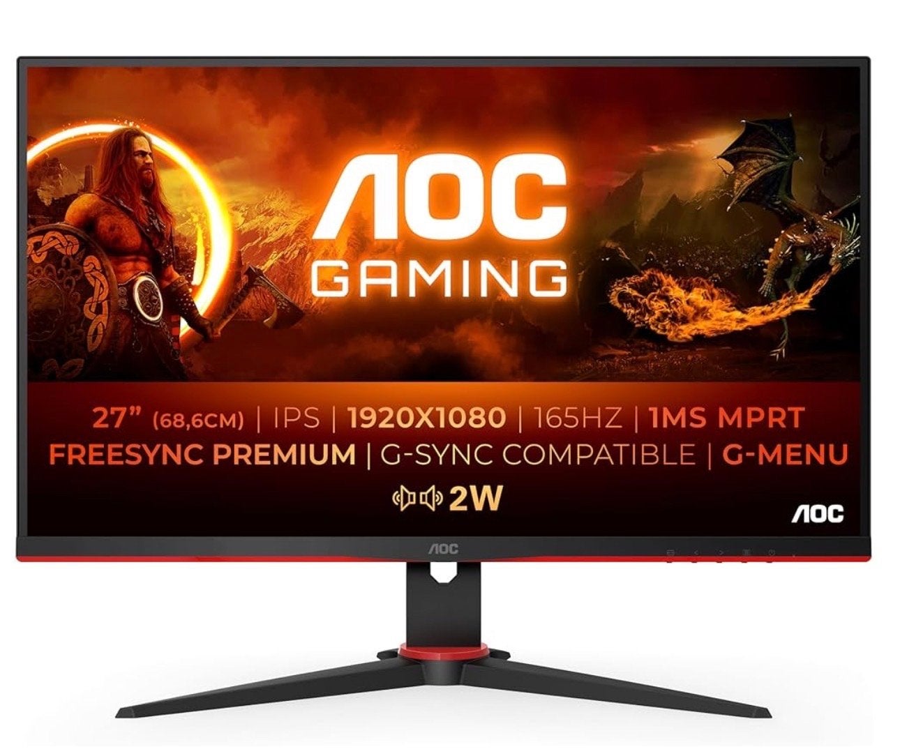 AOC Gaming 27G2SPAE - 27 inch Full HD 165Hz IPS Monitor