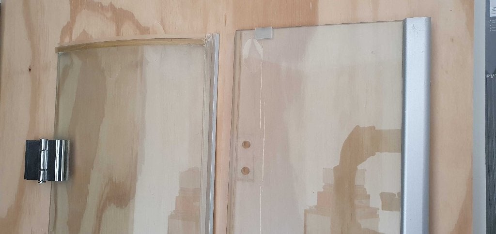 Douchecabine (kwartrond), Ophalen, Gebruikt, Glas, Douche
