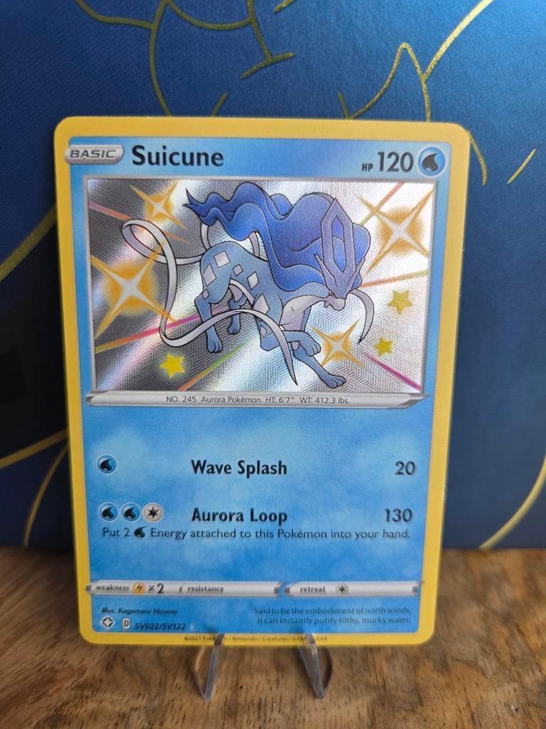 Suicune SV022/SV122 Shiny Vault Pokémon Kaart, Ophalen of Verzenden