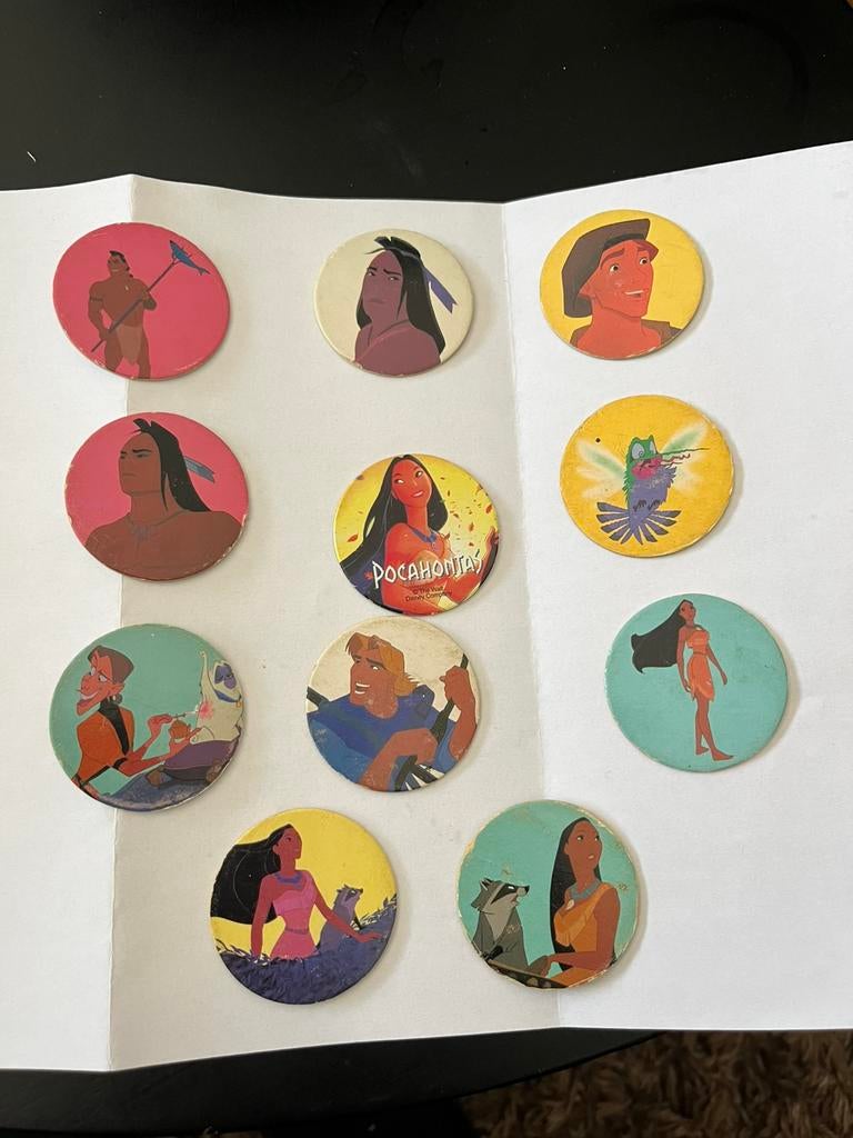 Pocahontas & diverse andere Disney panini caps, Ophalen of Verzenden, Losse flippo's