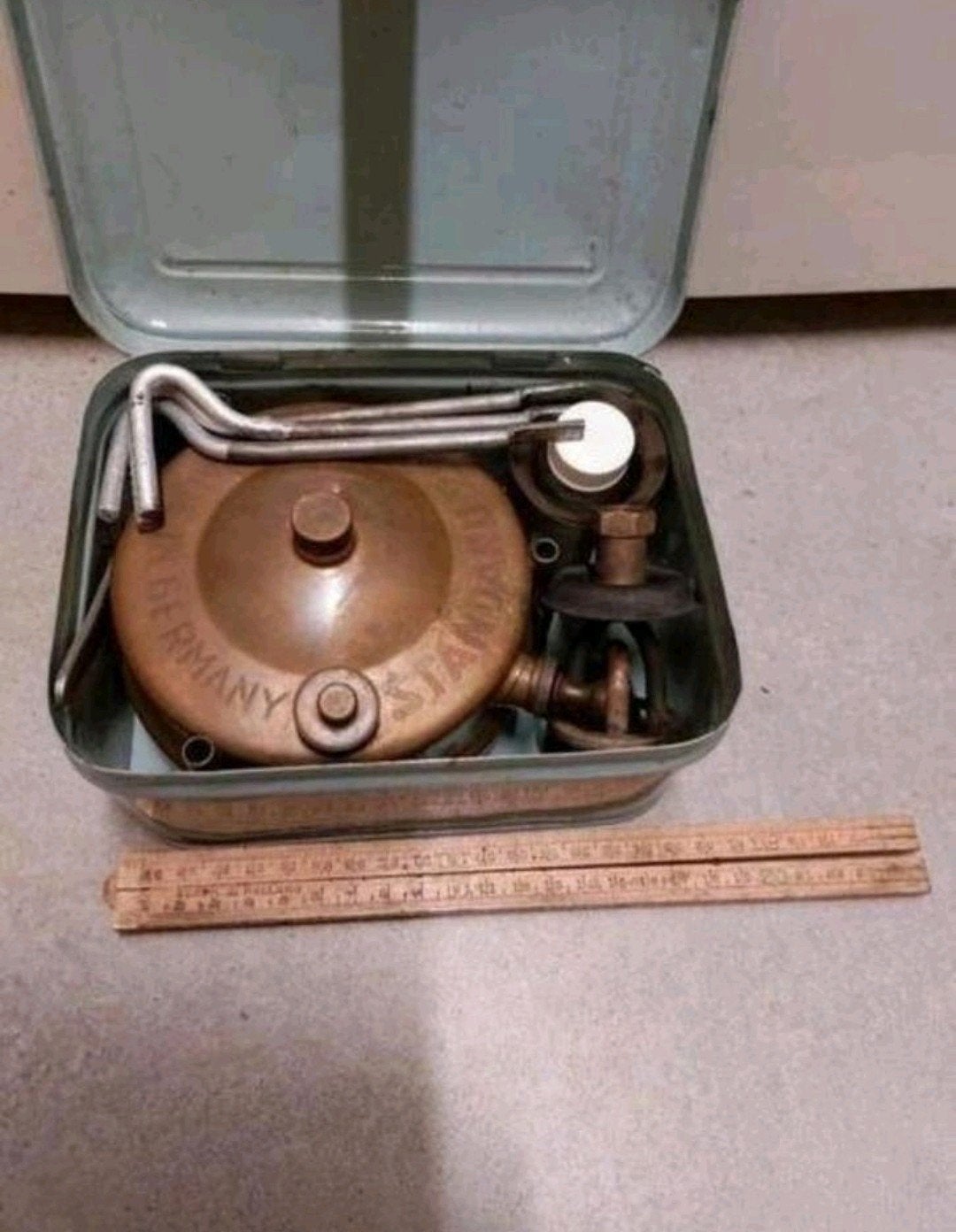 Zeldzame Standard 296 made germany mini petroleumbrander...., Caravans en Kamperen, Kampeeraccessoires, Ophalen of Verzenden, Gebruikt