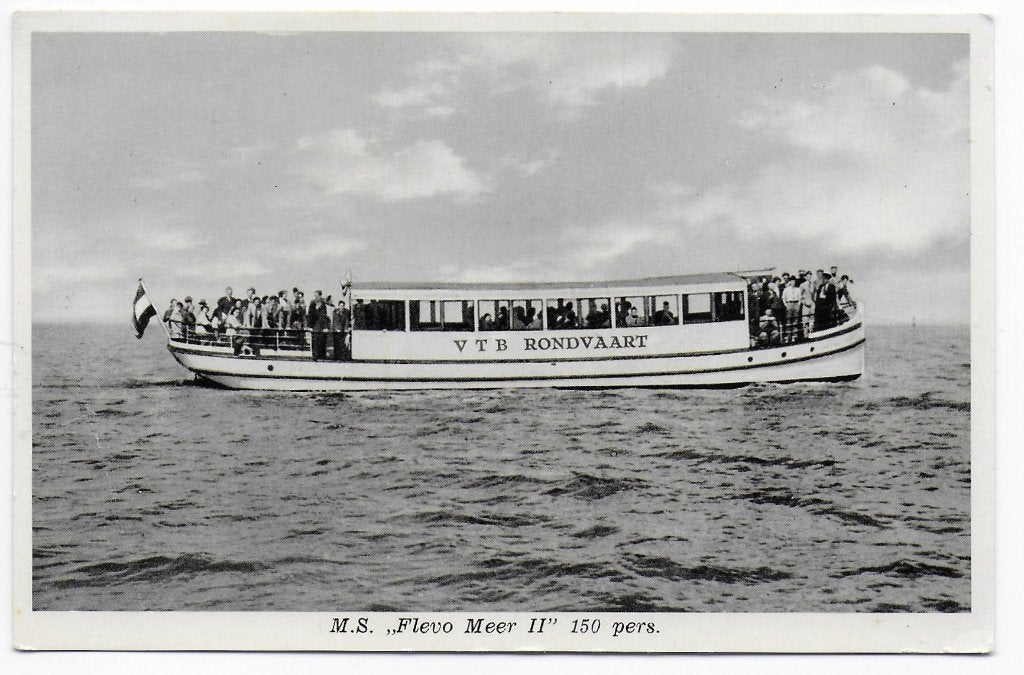 Harderwijk M S Flevo meer Oude Ansichtkaart (B5051 ), Ophalen of Verzenden, 1960 tot 1980, Ongelopen, Gelderland