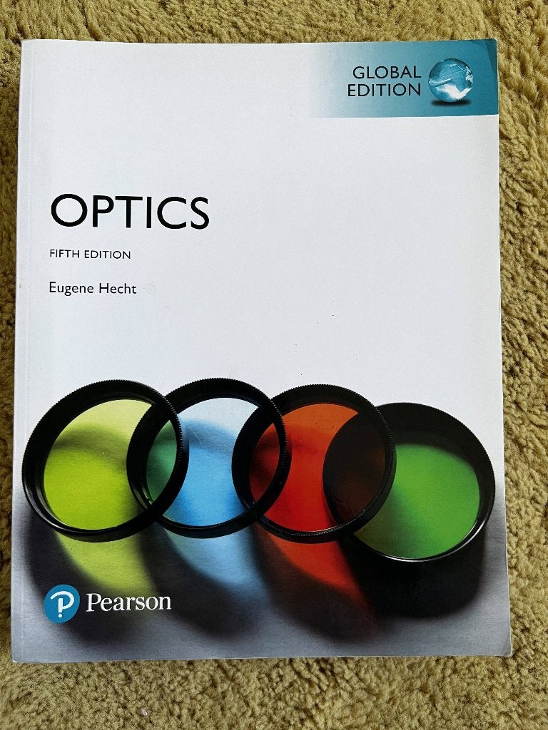 Optics 5th edition, Global Edition, Eugene Hecht, Boeken, Studieboeken en Cursussen, Gelezen, Hecht, Ophalen of Verzenden, WO