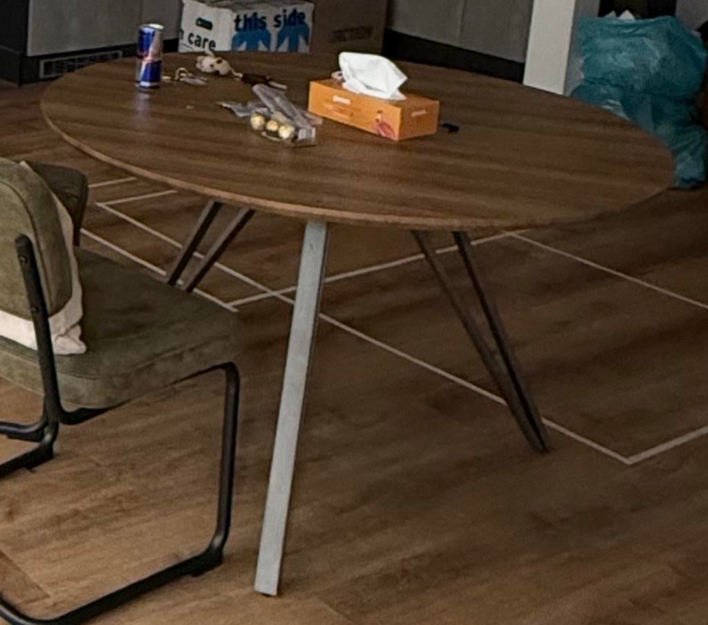 Ronde eettafel 120cm, Huis en Inrichting, Tafels | Eettafels, Ophalen, Gebruikt, 100 tot 150 cm, Rond