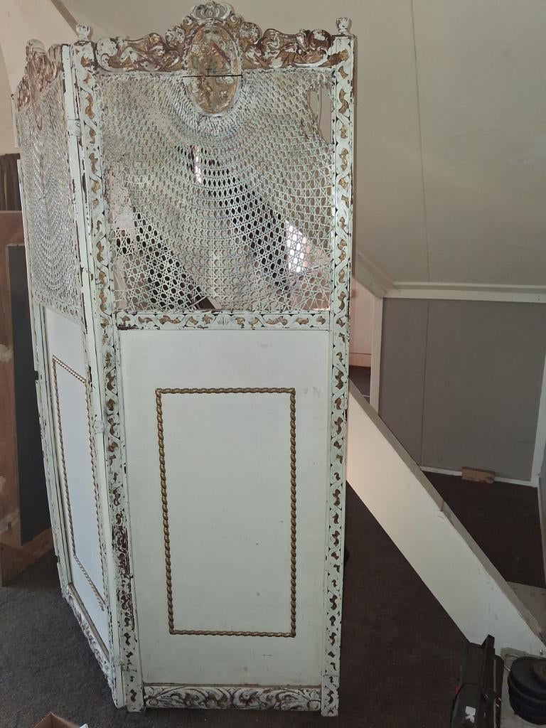 Antiek kamerscherm, 2 panelen, Ophalen