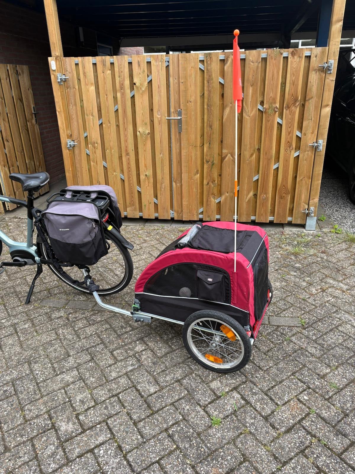 Trixie honden fietskar M, Dieren en Toebehoren, Ophalen, Zo goed als nieuw