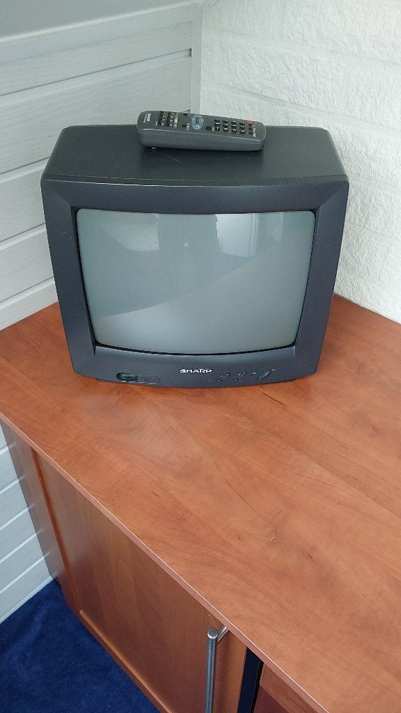 Sharp 37ET-35S CRT Tv met afstandsbediening retrogaming, Ophalen, 50 Hz, Zo goed als nieuw, Minder dan 40 cm