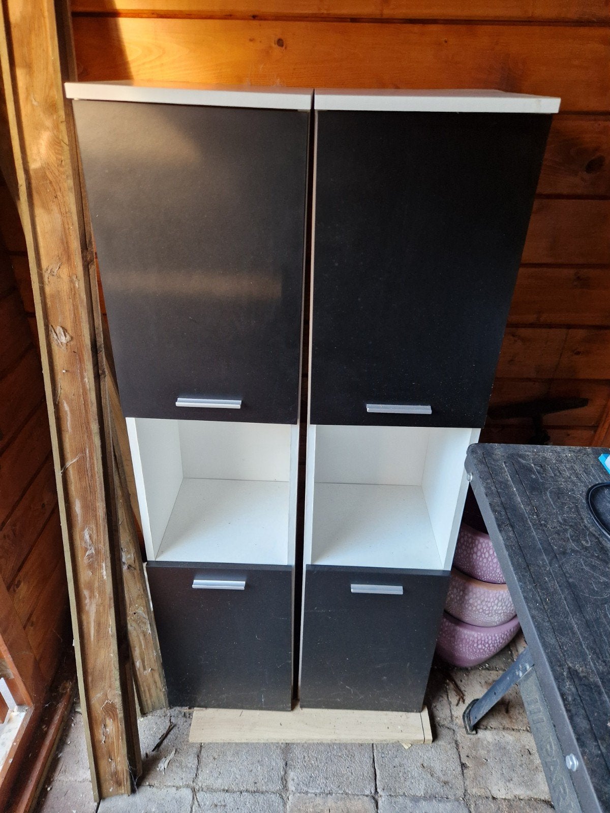 2 badkamer kastjes en wasbakmeubel, Ophalen, (Half)hoge kast, Minder dan 50 cm, Gebruikt