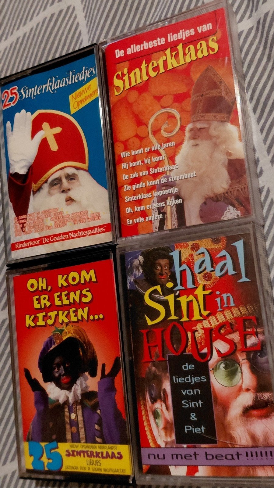 4 Sinterklaas Cassettebandjes: Liedjes voor Jong en Oud, Cd's en Dvd's, Cassettebandjes, Gebruikt, 2 t/m 25 bandjes, Kinderen en Jeugd