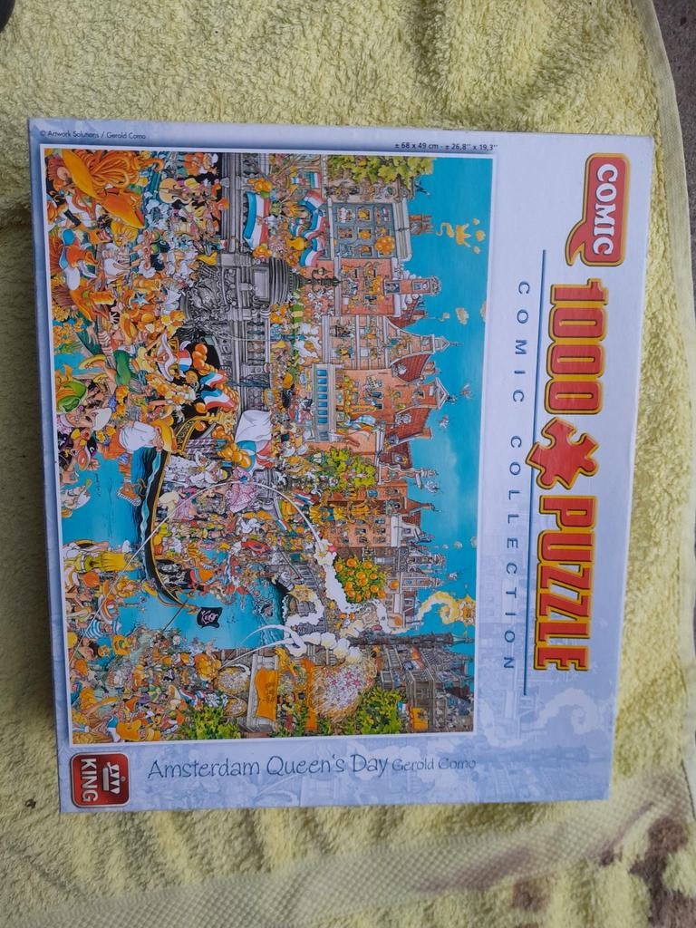 King Puzzel 1000 stukjes Amsterdam Queensday, Ophalen of Verzenden, 500 t/m 1500 stukjes, Zo goed als nieuw