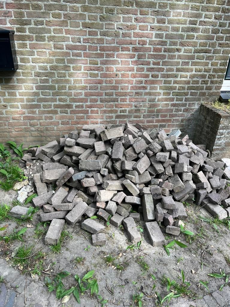 Restant klinkers gratis ophalen, Tuin en Terras, Ophalen, Zo goed als nieuw, Overige typen