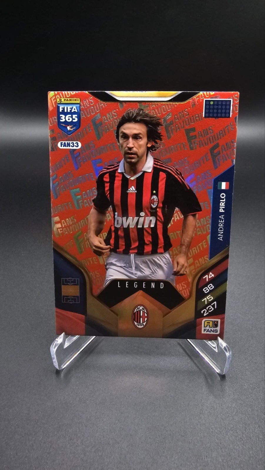 Panini FIFA 365 Andrea Pirlo Legend Spelerskaart FAN33 RED, Ophalen of Verzenden