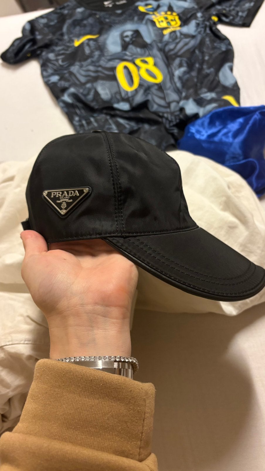 Prada pet zwart nieuw, Kleding | Heren, Hoeden en Petten, Ophalen of Verzenden, Zo goed als nieuw