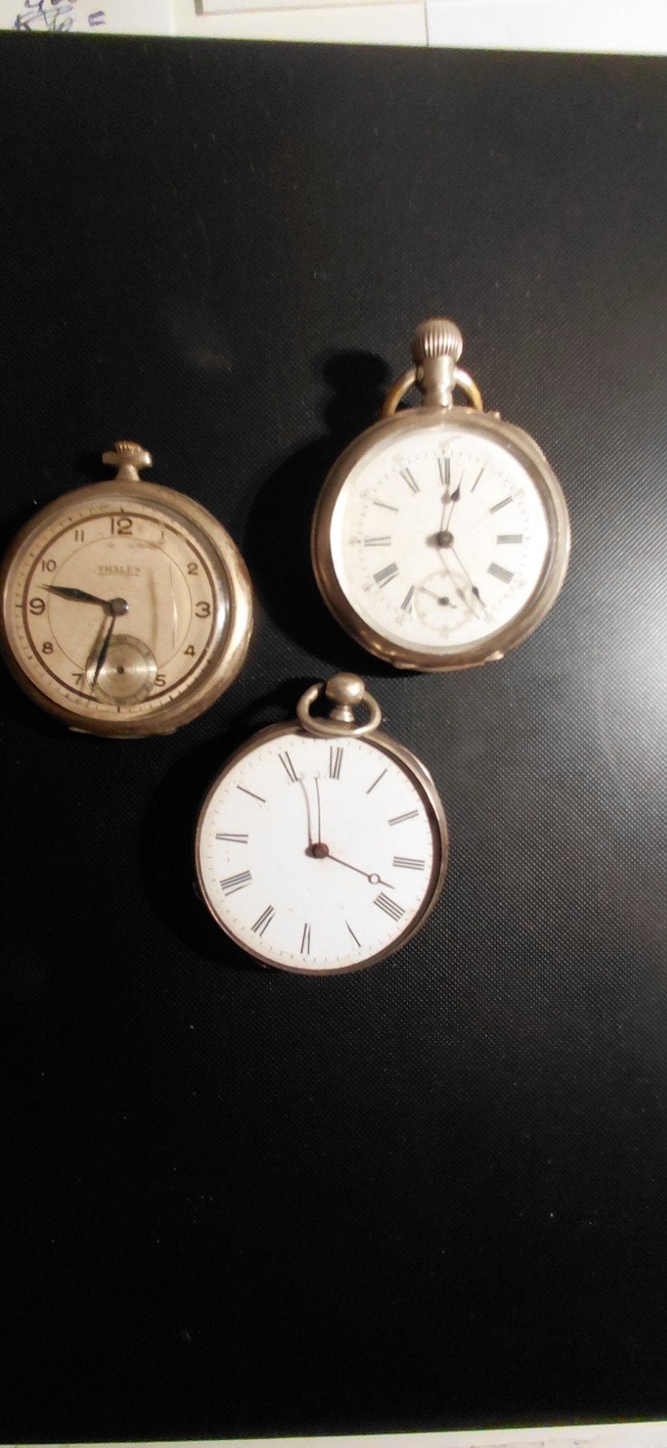 Set van 3 Antieke Zakhorloges - Thales en Onbekend, Overige merken, Overige materialen, Zakhorloge, Verzenden