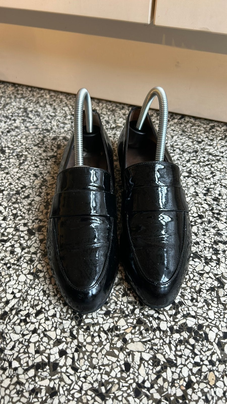 MAURO TECI zwarte lakleren Loafers made in Italy, 37 IZGS, Ophalen of Verzenden, Zo goed als nieuw, Instappers, Zwart