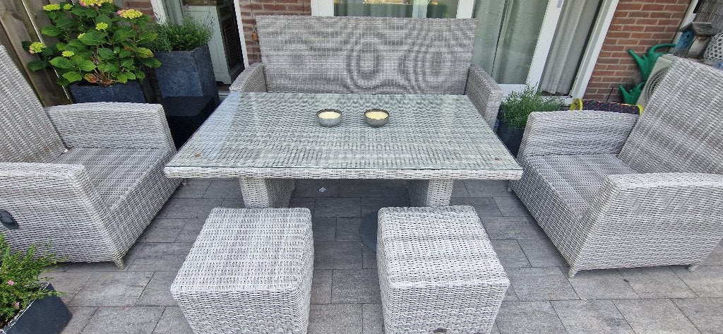 7 persoons loungeset, Ophalen, Bank, Zo goed als nieuw, Loungeset