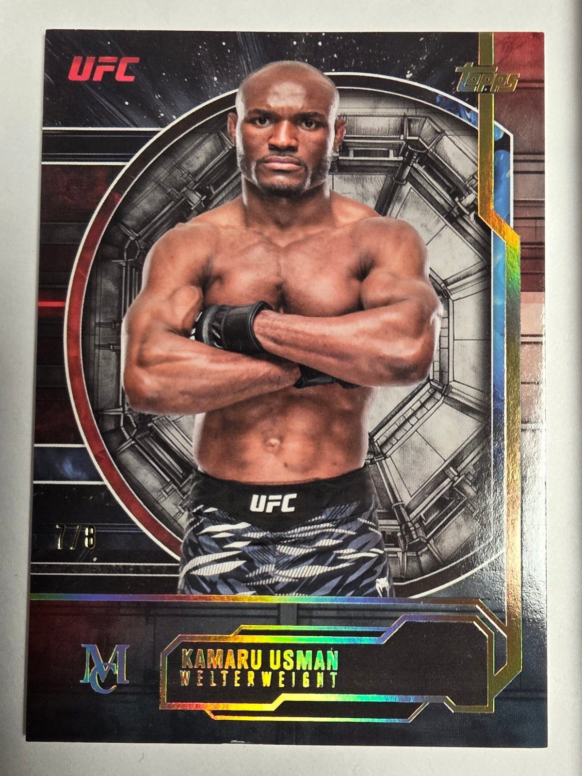 Kamaru Usman Topps UFC Spelerskaart 7/8 Welterweight, Ophalen of Verzenden