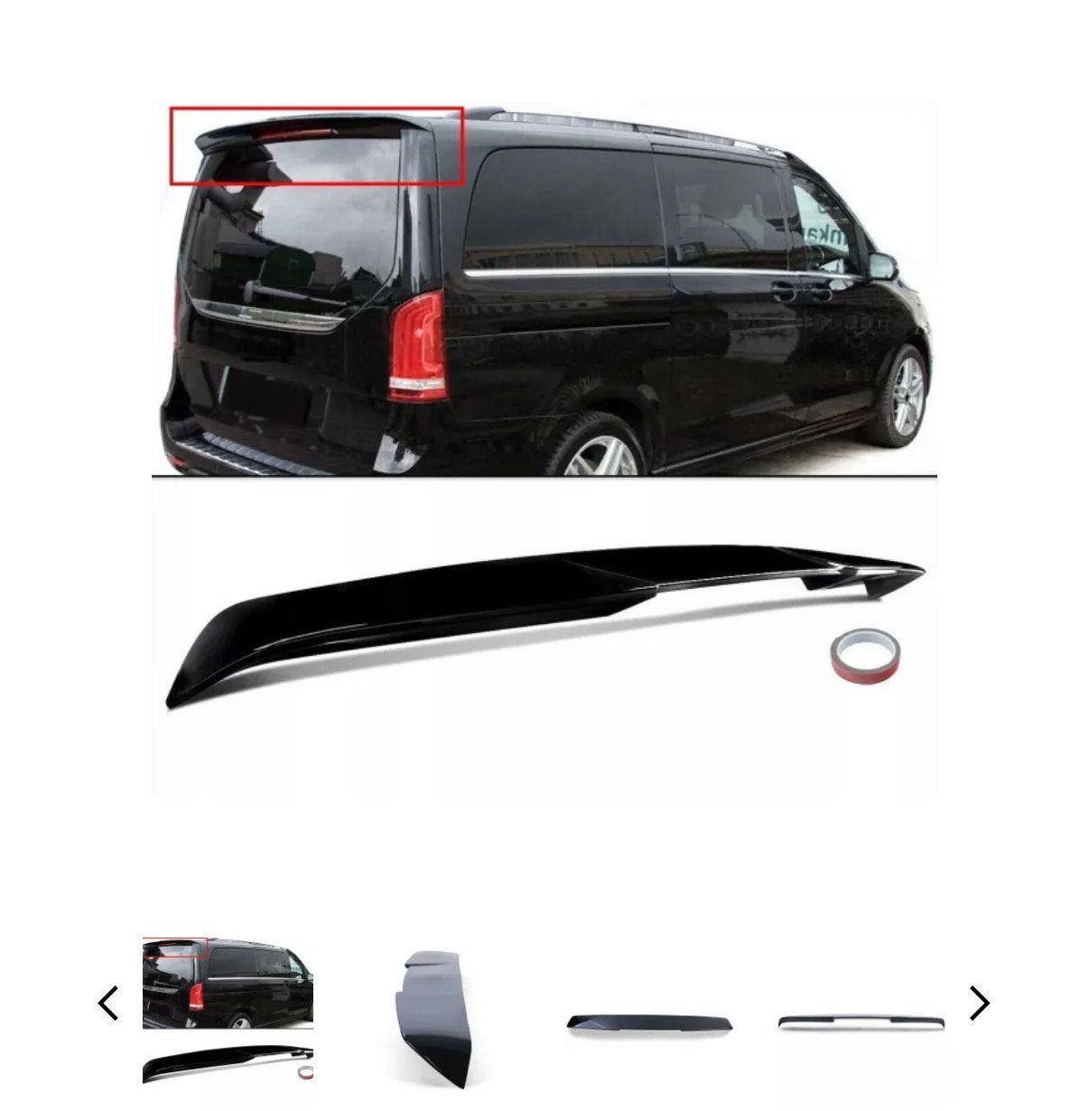 Dakspoiler Mercedes Vito/V-klasse, Ophalen, Bumper