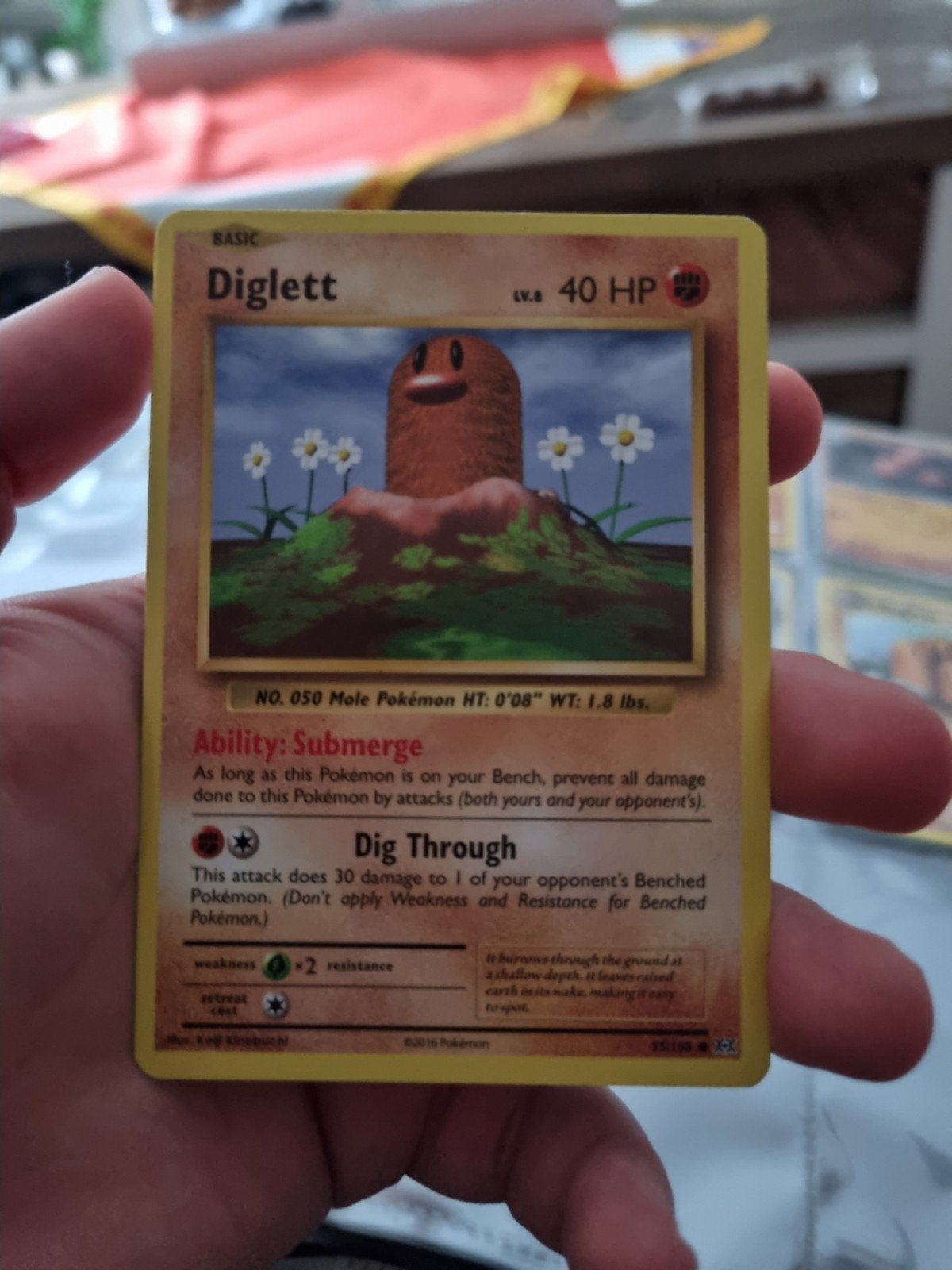 Diglett Pokémon kaart - Lichtelijk gespeeld, Ophalen, Gebruikt, Losse kaart