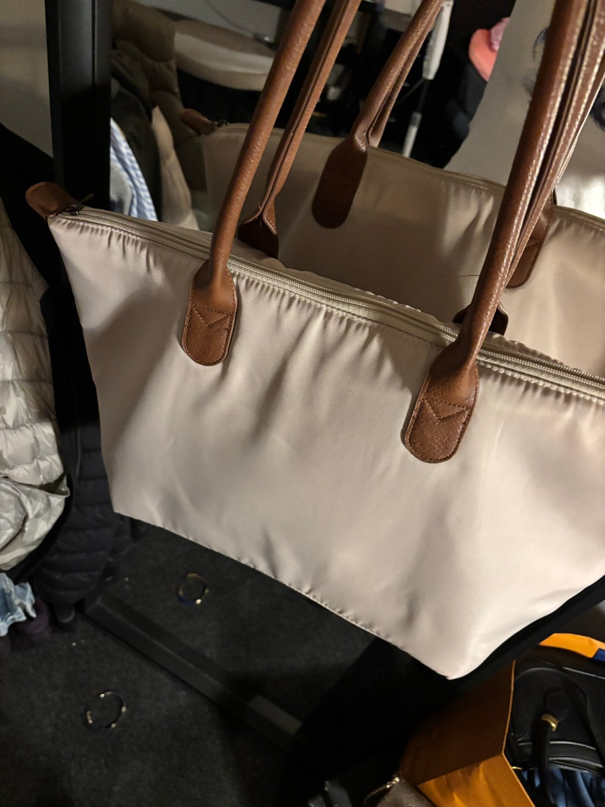 Beige Longchamp dupe tas - Stijlvol en praktisch, Ophalen of Verzenden, Nieuw, Beige, Shopper