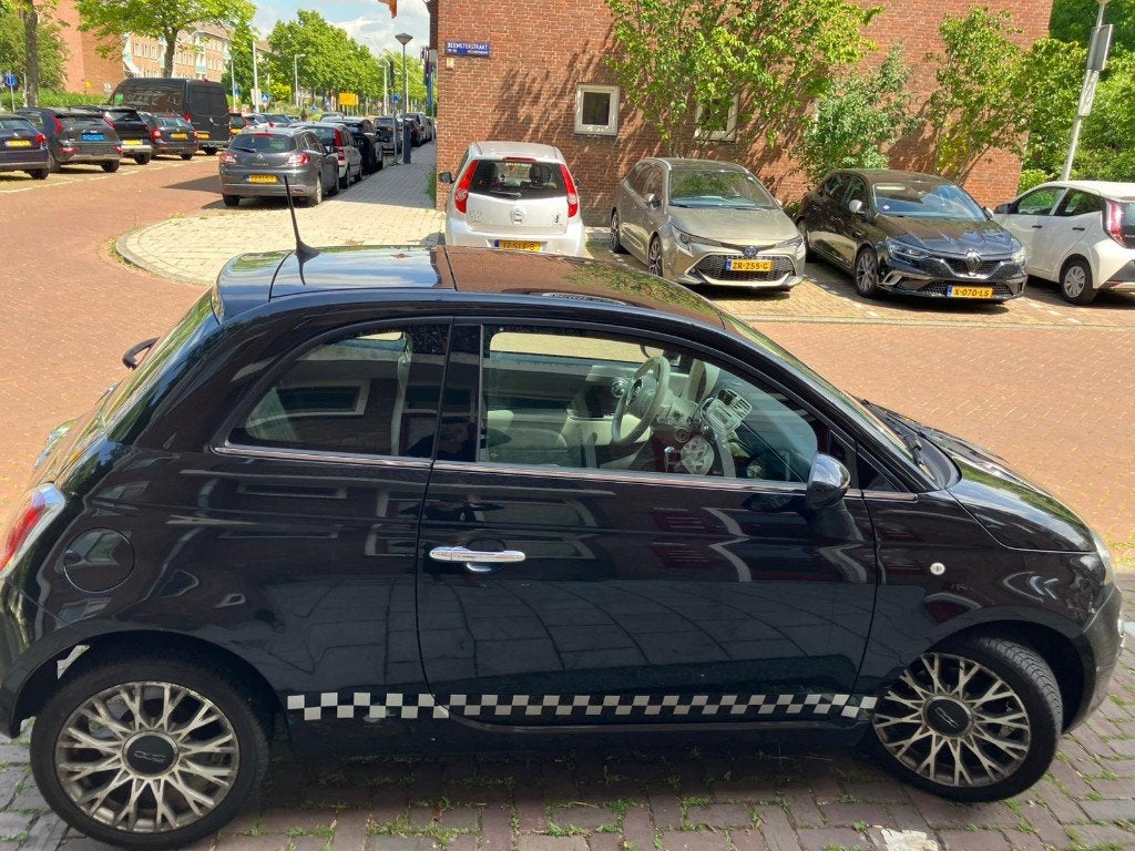 Fiat 500 0.8 Dualogic C 2013 Zwart, Auto's, Fiat, Airbags, Stof, Zwart, Origineel Nederlands