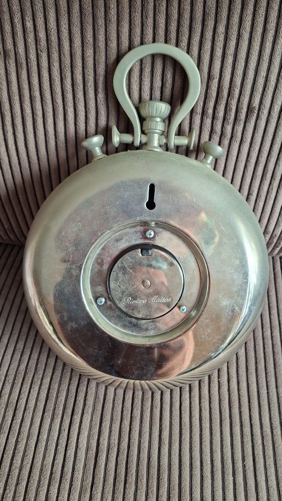 Riviera Maison klok, Ophalen, Werkt op batterijen, Zo goed als nieuw, Zilver