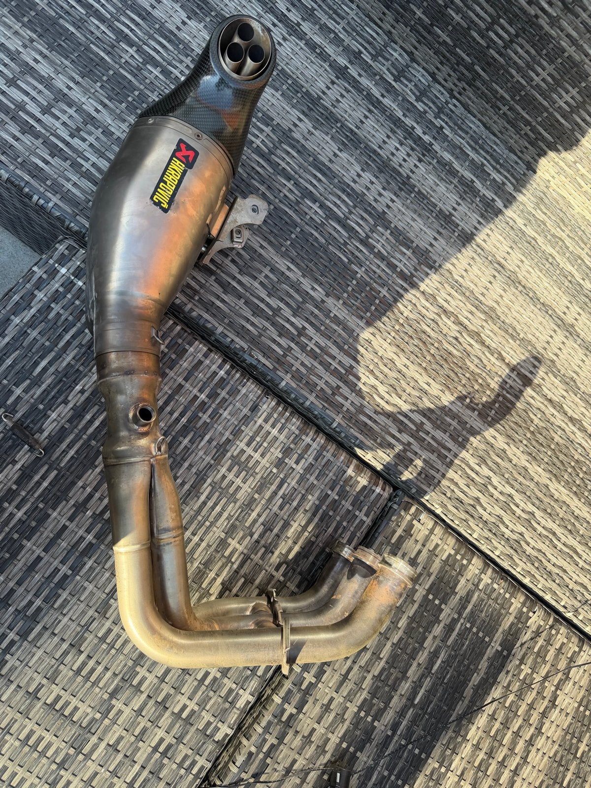 Orginele Akrapovic uitlaat tracer 900, Ophalen, Gebruikt