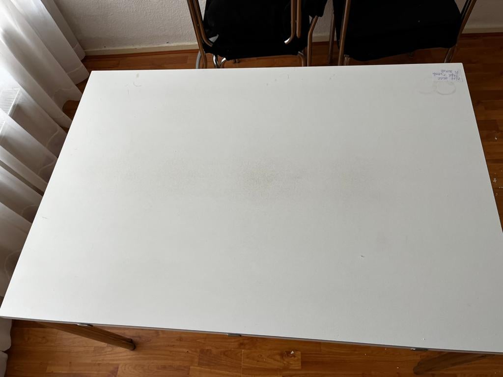 Te koop vintage buizenframe eettafelset, Ophalen, Zo goed als nieuw, Rechthoekig, 50 tot 100 cm