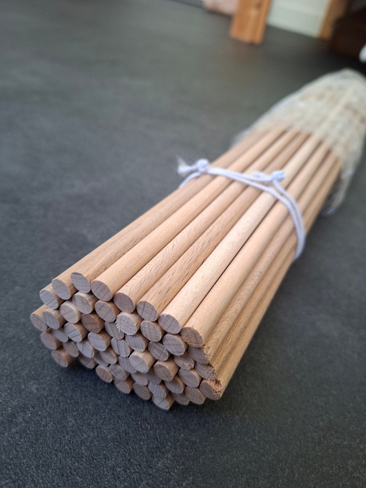 Rondhout stokjes beuken 8 mm  500 mm, Doe-het-zelf en Verbouw, Hout en Planken, Minder dan 25 mm, Nieuw, Ophalen of Verzenden