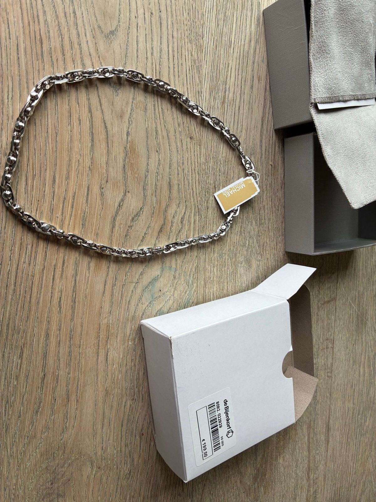 Michael Kors Astor Link Ketting Zilverkleurig - nieuw, Ophalen, Nieuw, Zilver, Overige materialen