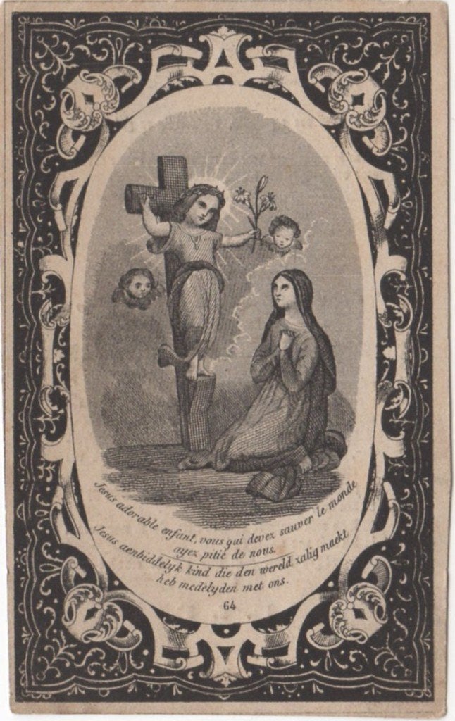 Joannes B. Jacobs 1827 Machelen + 1858 Vilvoorde, 30 jr oud, Verzenden