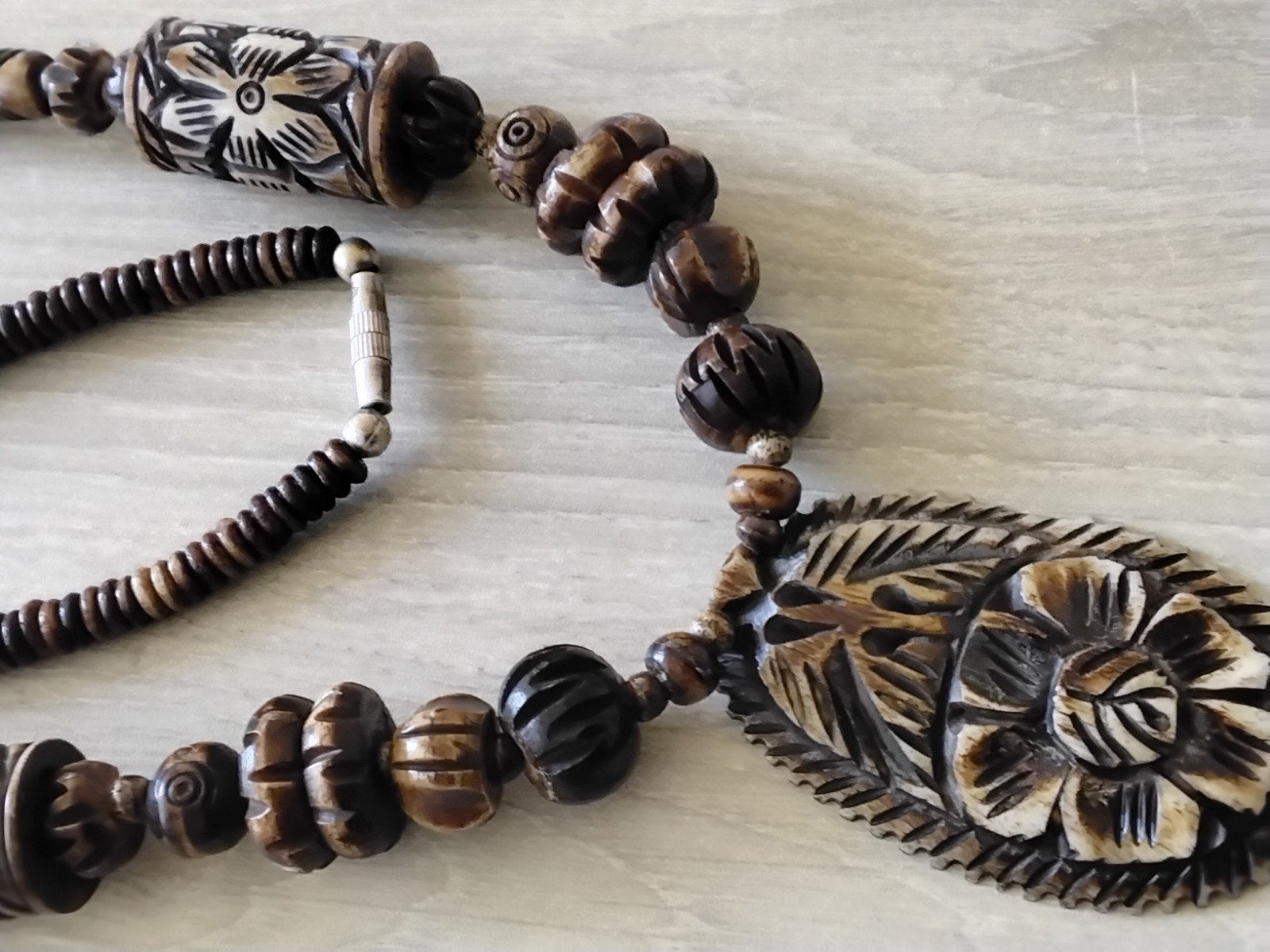Ketting  boho, Ophalen of Verzenden, Overige materialen, Ketting