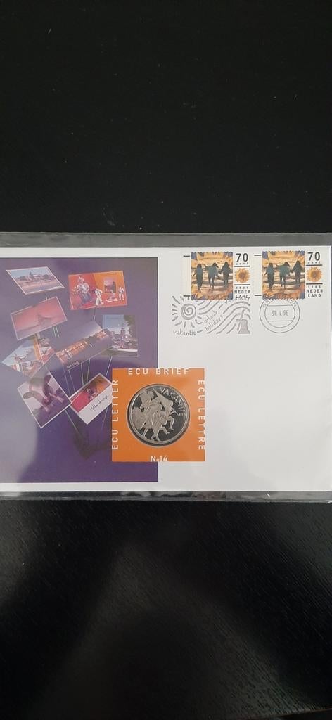 Ecu brief Vakantie, Postzegels en Munten, Ophalen of Verzenden, Brief