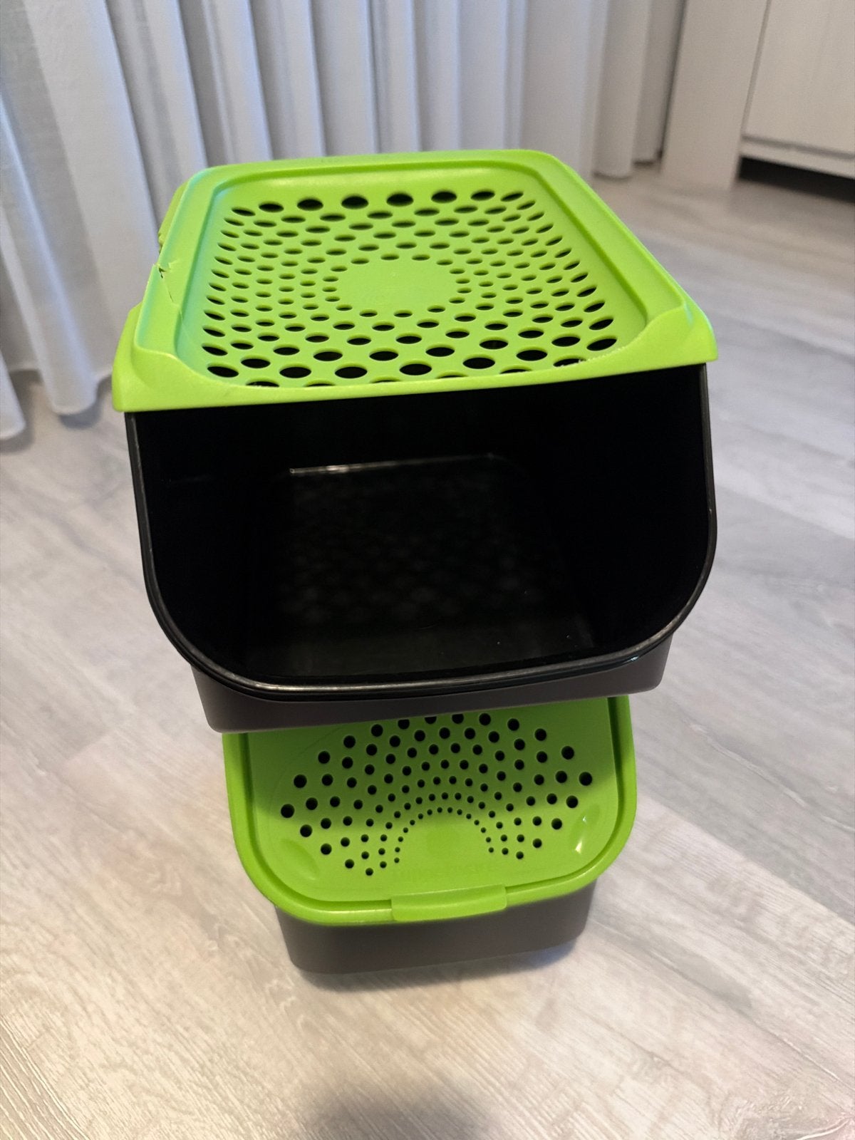 Tupperware aardappel en uien bakken (ALLEEN OPHALEN), Huis en Inrichting, Ophalen, Gebruikt, Groen, Met deksel