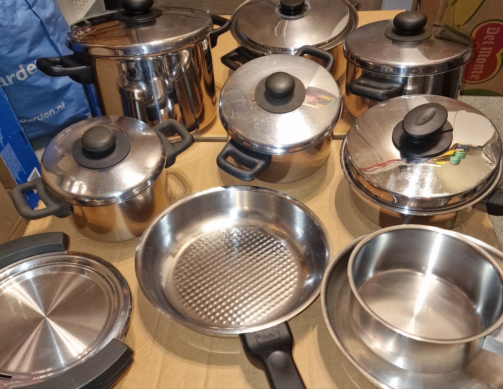 Fissler Pannenset - Made in W.-Germany - RVS 18-10, Ophalen, Gebruikt, Pannenset, Fissler