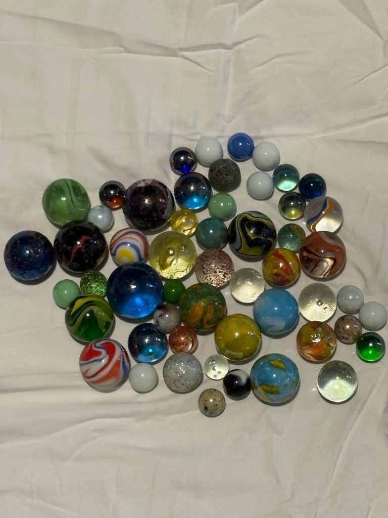 Large Vintage Glass Marbles - Lot of 2700g, Ophalen of Verzenden