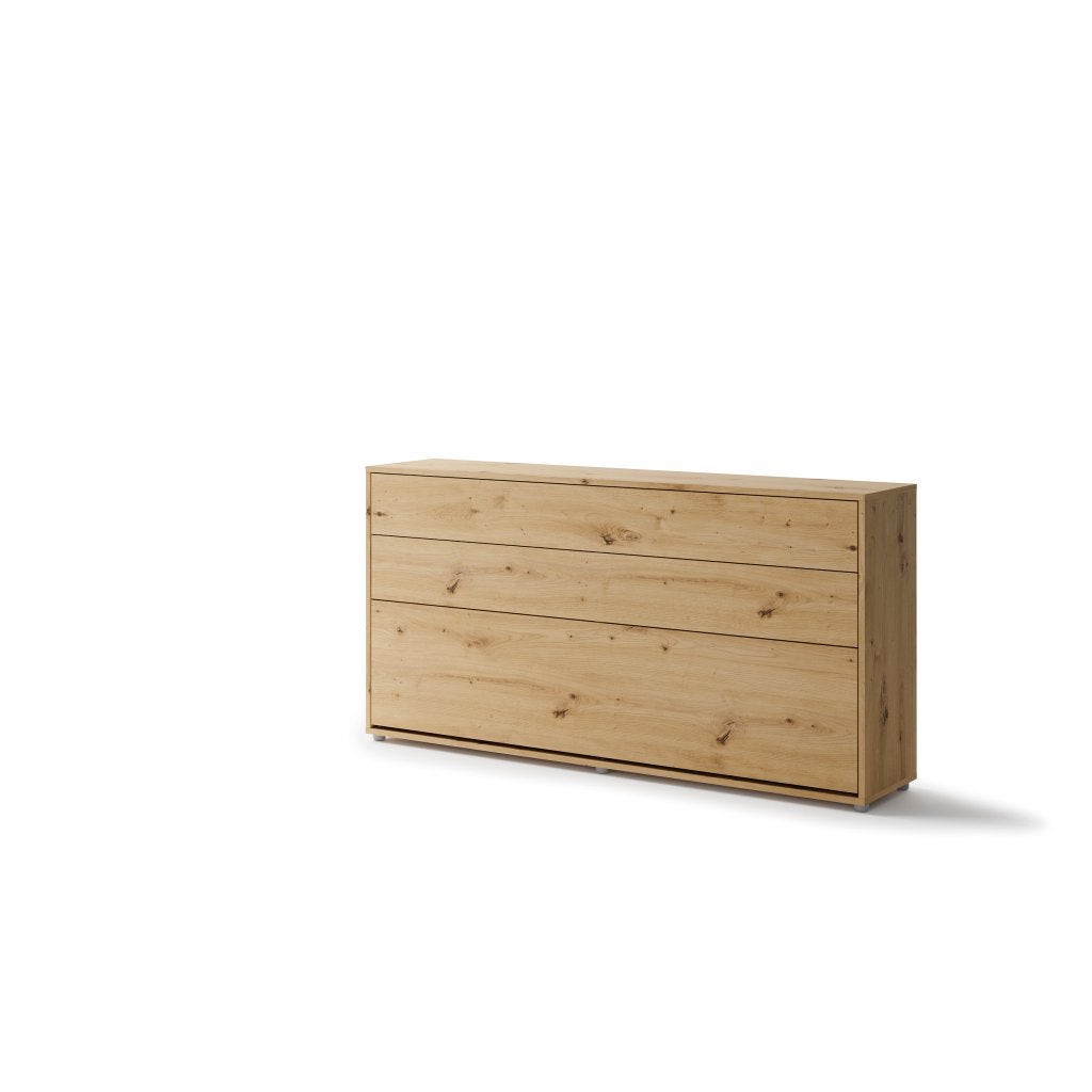 Concept opklapbed horizontaal - 90x200 - Eikenkleur, Niet ingevuld, Niet ingevuld, Niet ingevuld