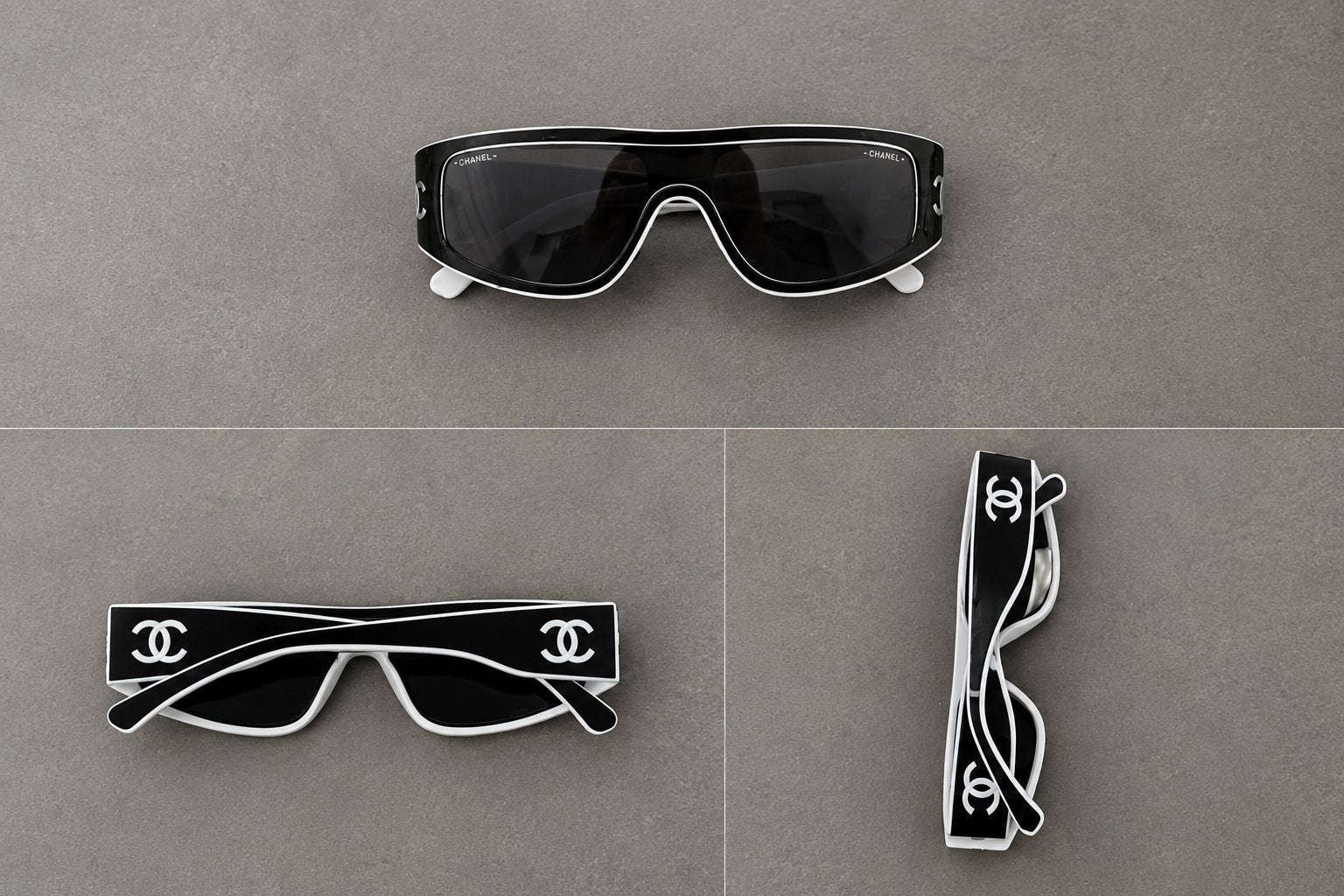 Chanel Bril Unisex Zwart/Wit - Stijlvolle Zonnebril, Overige merken, Zonnebril, Zwart, Ophalen of Verzenden