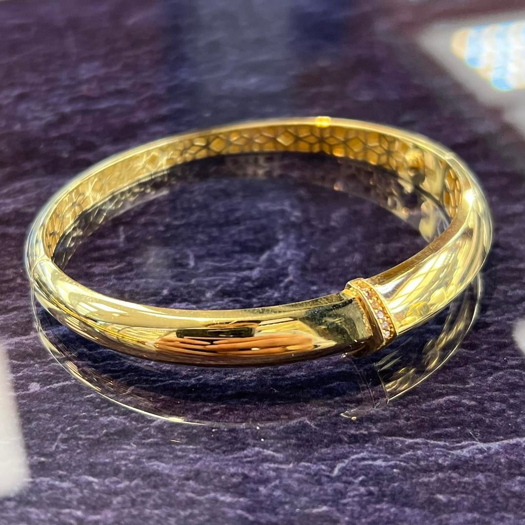 18 karaats gouden armband slavenarmband nieuw, Sieraden, Tassen en Uiterlijk, Armbanden, Ophalen of Verzenden, Nieuw, Goud