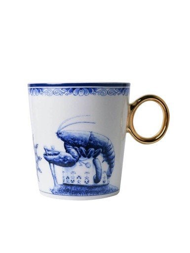 Heinen Delfts Blauw mok sterrenbeeld Kreeft 300 ml, Overige merken, Keramiek, Delftsblauw, Heinen Delfts Blauw