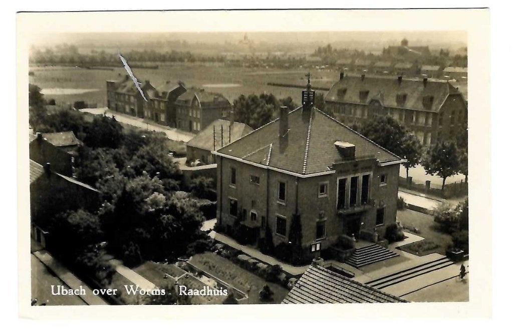 Ubach over Worms Landgraaf - Raadhuis, Verzenden, 1940 tot 1960, Ongelopen, Limburg