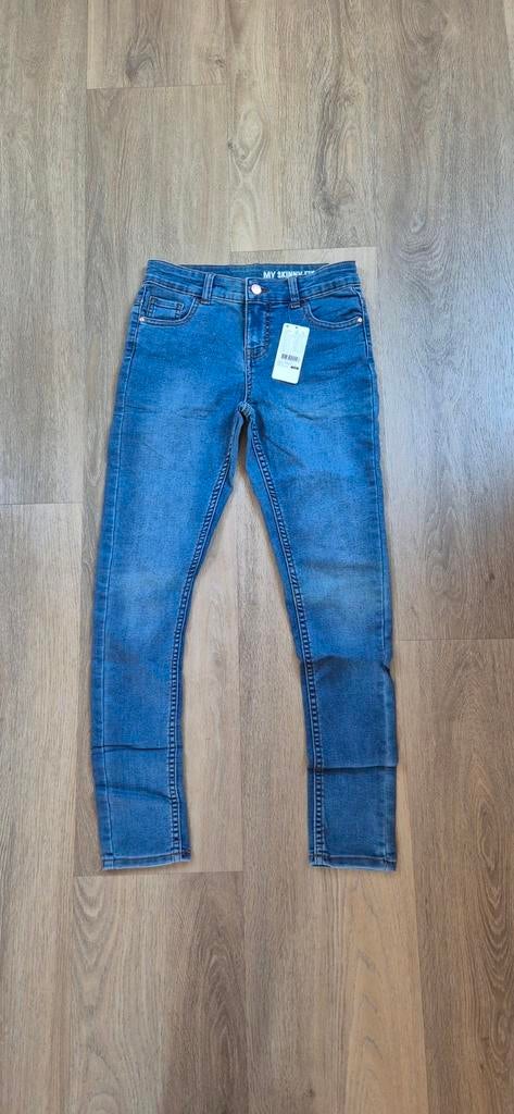 Blauwe my skinny fit jeans, hema, maat 152, nieuw met kaartj, Broek, Meisje, Nieuw, Ophalen of Verzenden