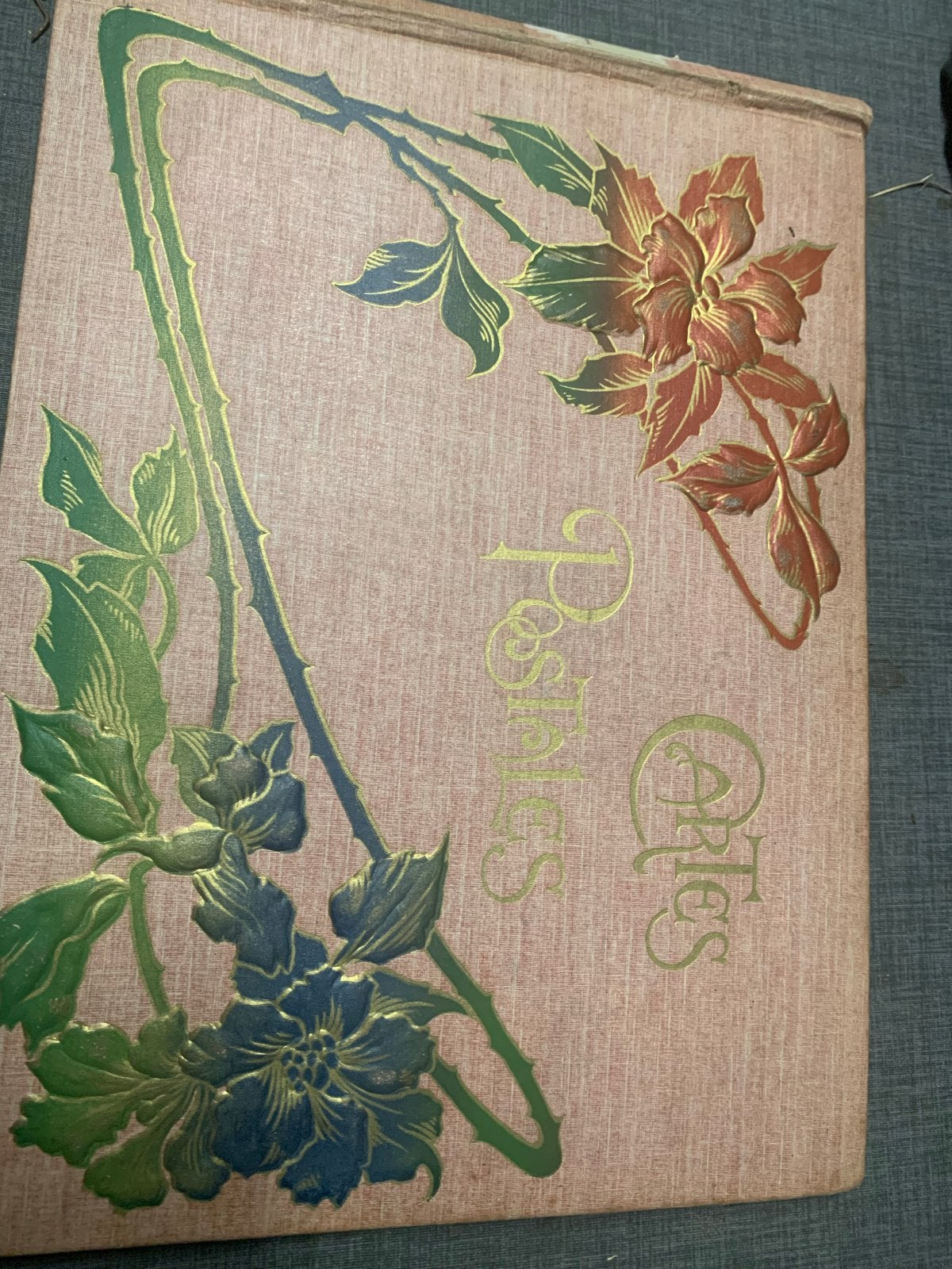 Antiek Postkaarten Album - Art Nouveau Stijl, Verzamelen, Ophalen of Verzenden, Voor 1920, Gelopen