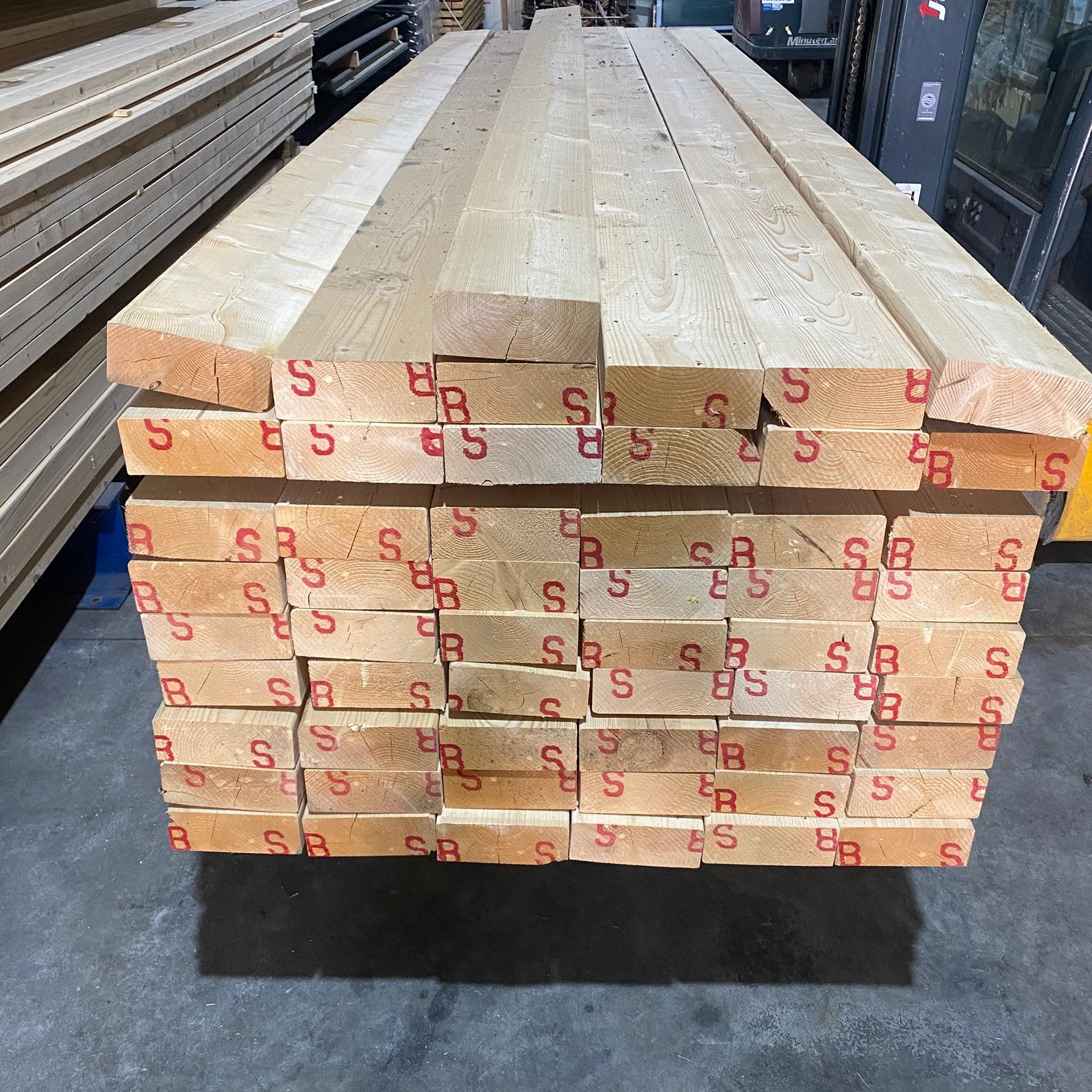 B-keus vuren balken 70x170mm, 37x 3600mm / 29x 4200mm, Ophalen of Verzenden, Zo goed als nieuw, 250 cm of meer, Balken