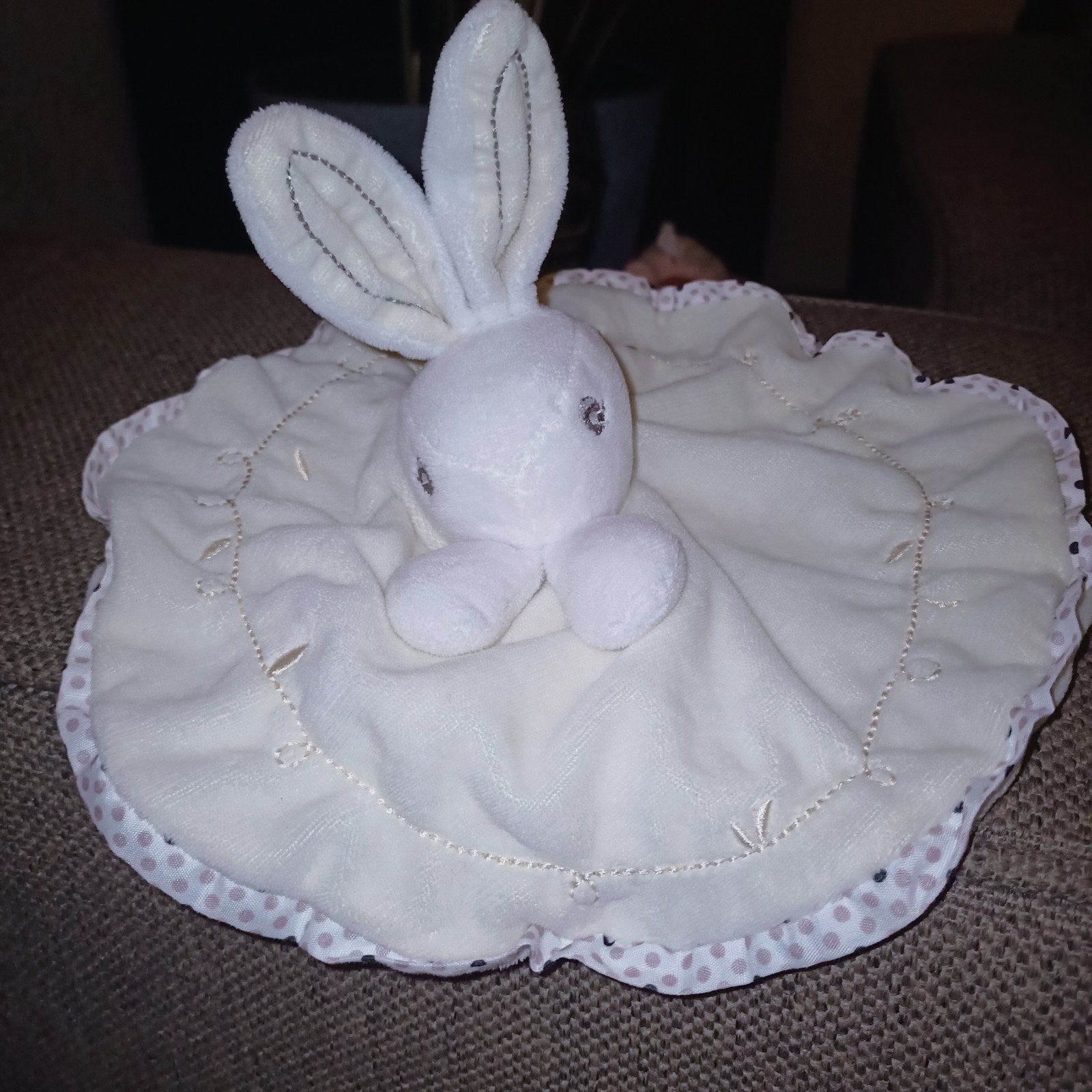 Konijnen knuffeldoek, rond lijf., Geel, Ophalen of Verzenden, Zo goed als nieuw, Middelgroot (20 tot 80 cm)