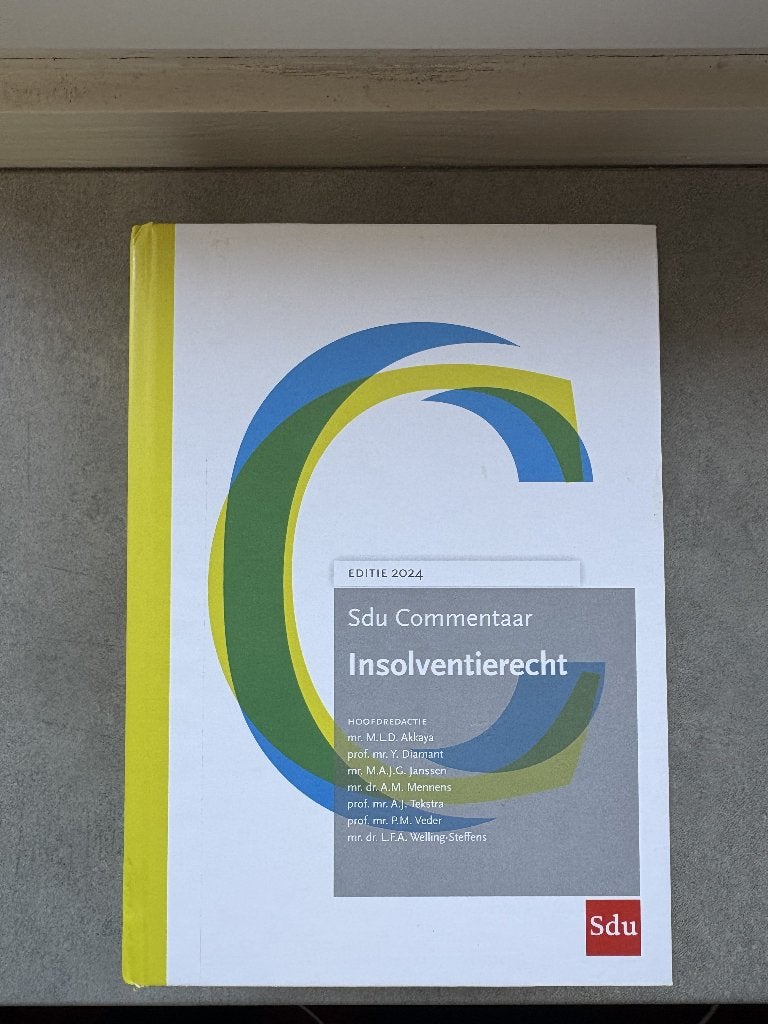 Sdu Commentaar Insolventierecht Editie 2024, Boeken, Studieboeken en Cursussen, M.L.D. Akkaya e.a., Ophalen of Verzenden, Gamma