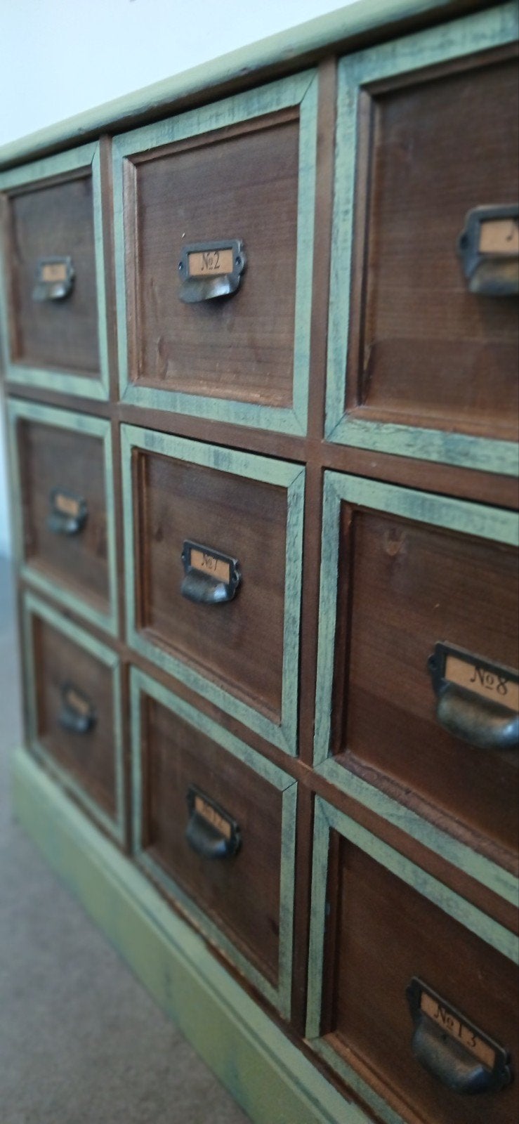 Vintage apothekerskast met 15  laden., Ophalen, Gebruikt