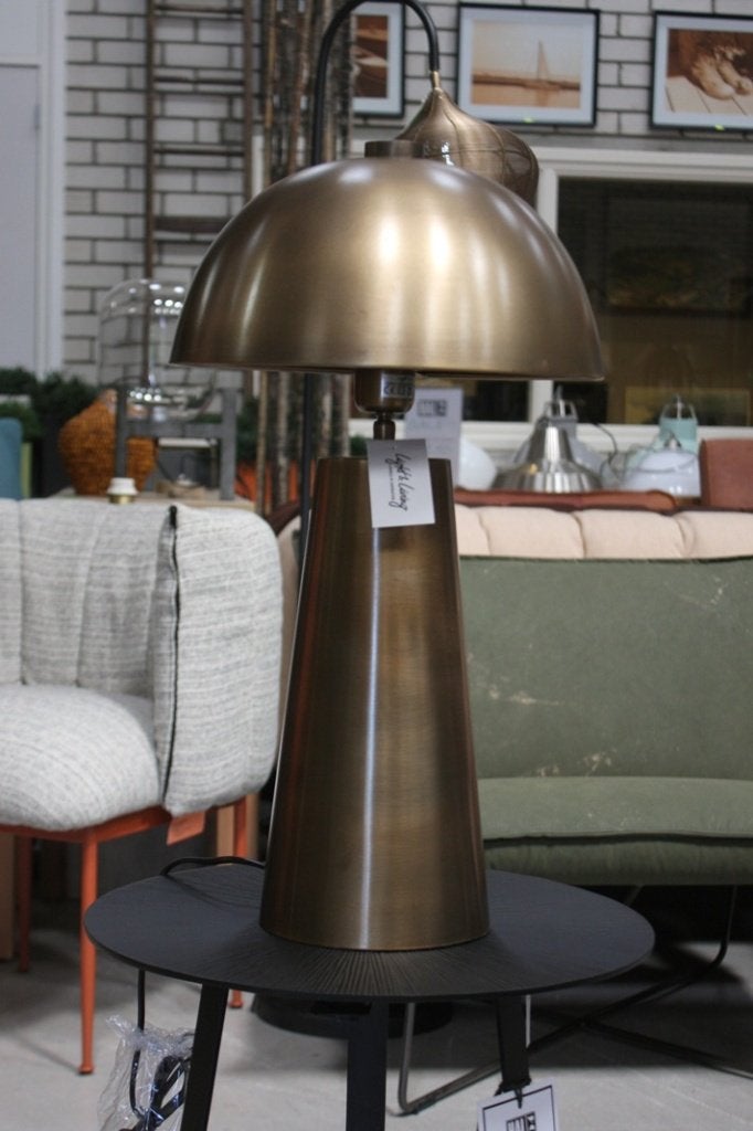 2 x chique tafellamp DITA antiek brons Light & Living, Zo goed als nieuw, Metaal, Met schakelaar, E27 (groot)