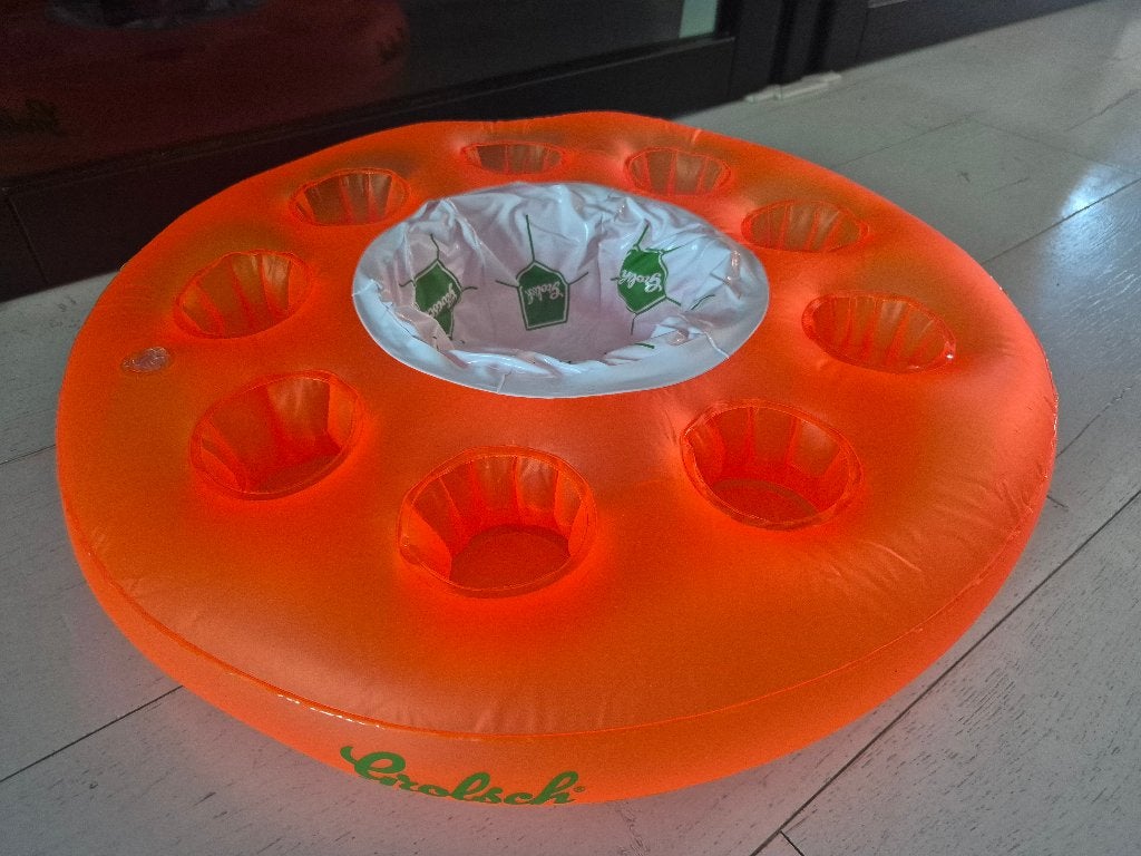 Te koop: oranje Grolsch opblaasbare bierhouder, WK voetbal, Ophalen of Verzenden, Nieuw, Overige typen, Grolsch