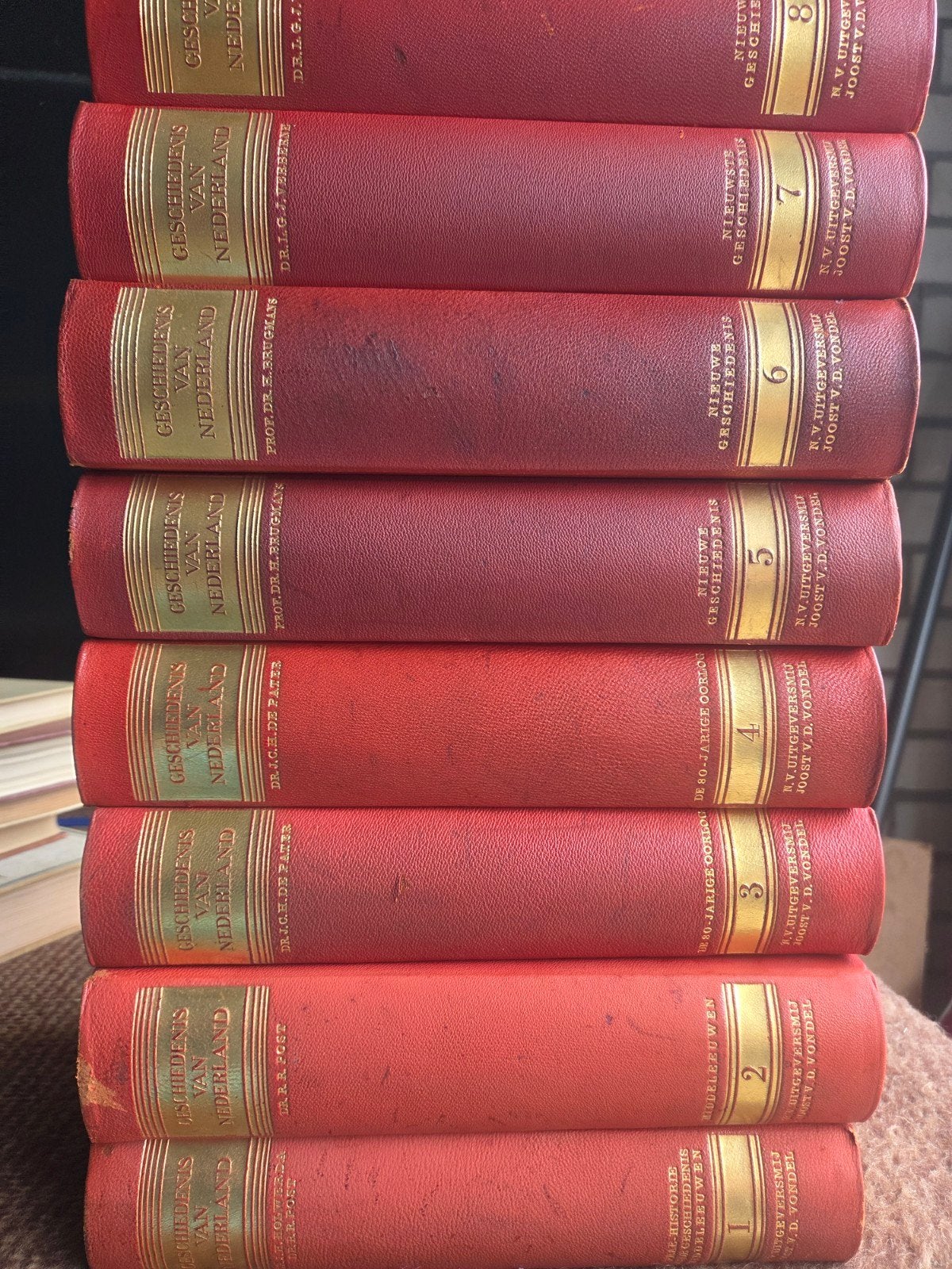 Geschiedenis van Nederland - Complete set (8 delen), Boeken, Ophalen, 20e eeuw of later, Gelezen, Prof. Dr. H. Brugmans (redactie)